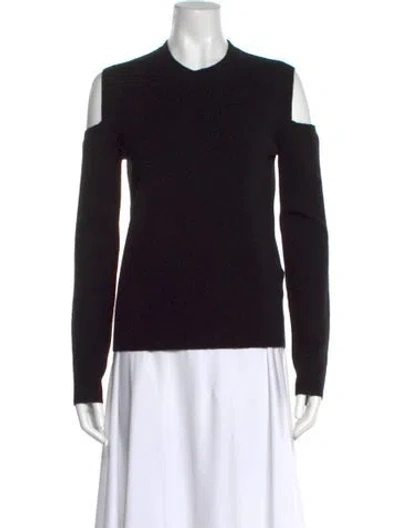 Pre-owned Allsaints Wool Crew Neck Sweater In Black