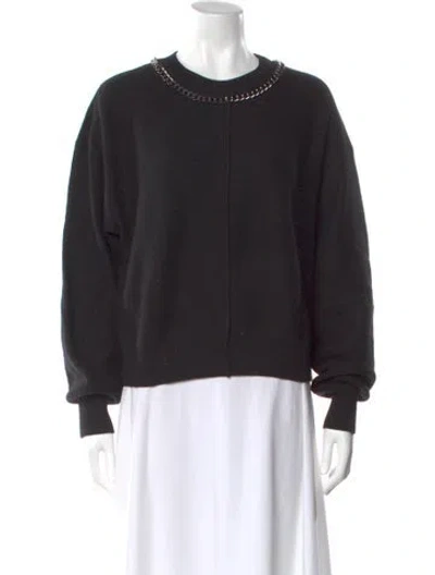 Pre-owned Allsaints Wool Crew Neck Sweater In Black
