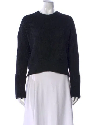 Pre-owned Allsaints Wool Crew Neck Sweater In Black