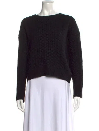 Pre-owned Allsaints Wool Crew Neck Sweater In Black