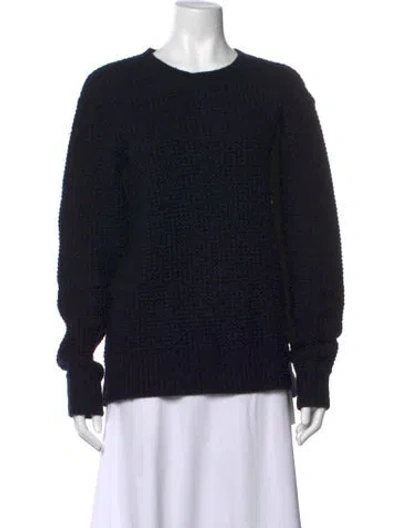 Pre-owned Allsaints Wool Crew Neck Sweater In Black