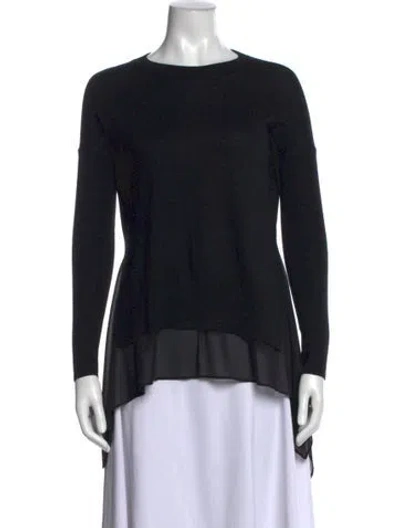 Pre-owned Allsaints Wool Crew Neck Sweater In Black