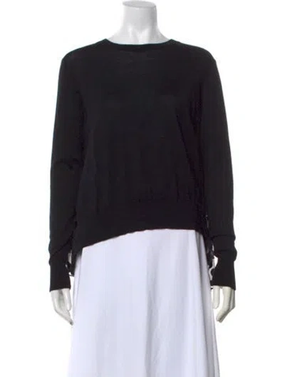 Pre-owned Allsaints Wool Crew Neck Sweater In Black