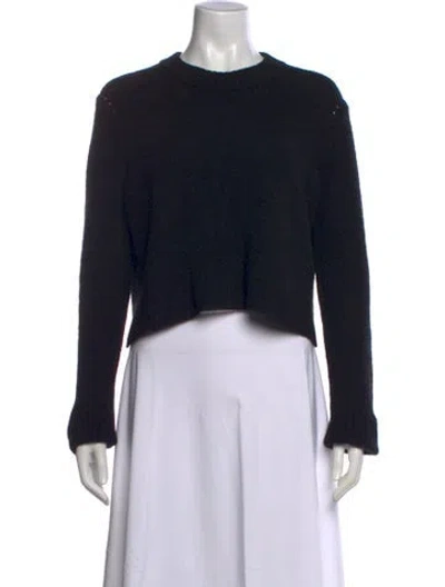 Pre-owned Allsaints Wool Crew Neck Sweater In Black