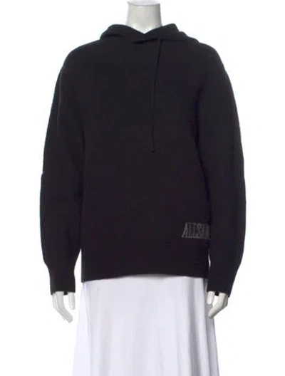 Pre-owned Allsaints Wool Crew Neck Sweater In Black