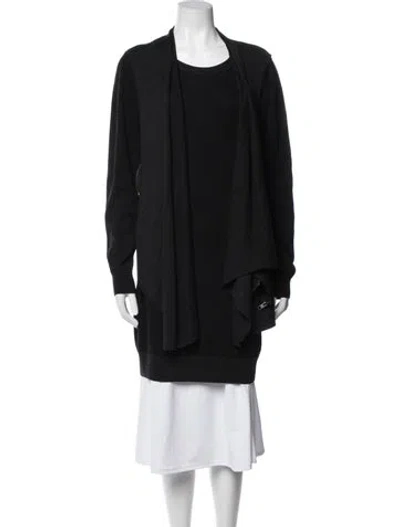 Pre-owned Allsaints Wool Crew Neck Sweater In Black