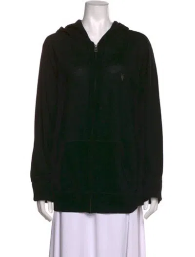 Pre-owned Allsaints Wool Crew Neck Sweater In Black
