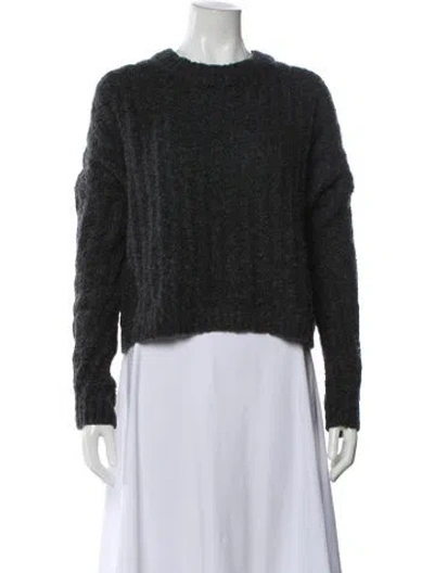 Pre-owned Allsaints Wool Crew Neck Sweater In Gray