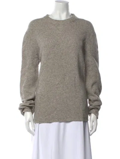 Pre-owned Allsaints Wool Crew Neck Sweater In Gray