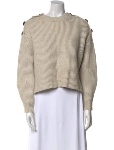Pre-owned Allsaints Wool Crew Neck Sweater In Neutral