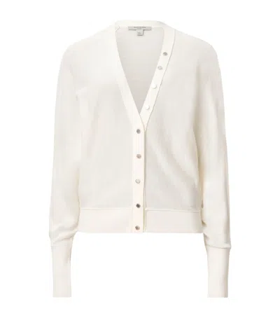 Allsaints Wool Honor Cardigan In White