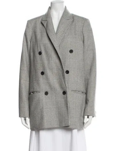 Pre-owned Allsaints Wool Houndstooth Print Blazer In Multi