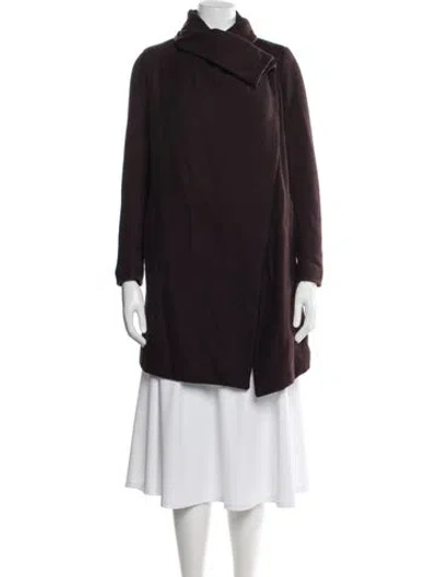 Pre-owned Allsaints Wool Jacket In Burgundy