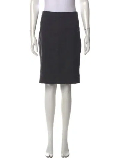 Pre-owned Allsaints Wool Knee-length Skirt In Black
