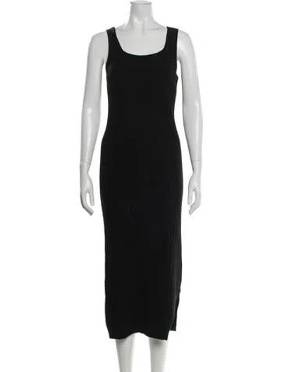 Pre-owned Allsaints Wool Long Dress In Black