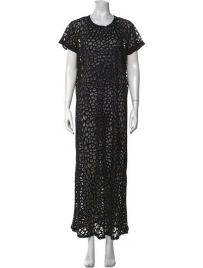 Pre-owned Allsaints Wool Long Dress In Black