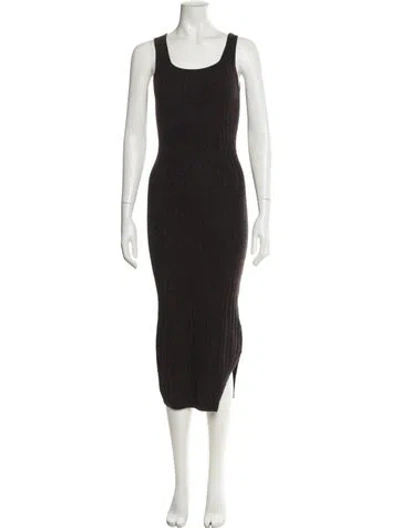 Pre-owned Allsaints Wool Long Dress In Brown