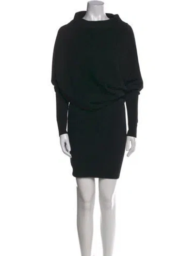 Pre-owned Allsaints Wool Long Dress W/ Tags In Black