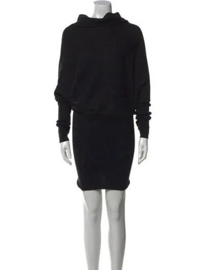 Pre-owned Allsaints Wool Midi Length Dress In Black