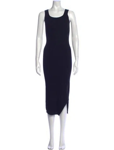 Pre-owned Allsaints Wool Midi Length Dress In Black