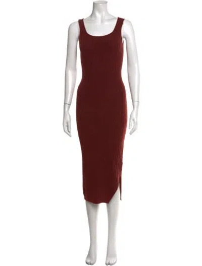 Pre-owned Allsaints Wool Midi Length Dress In Red