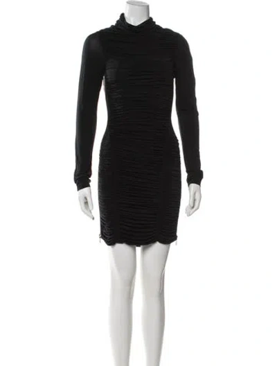 Pre-owned Allsaints Wool Mini Dress In Black