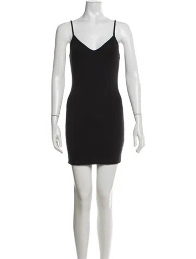 Pre-owned Allsaints Wool Mini Dress In Black