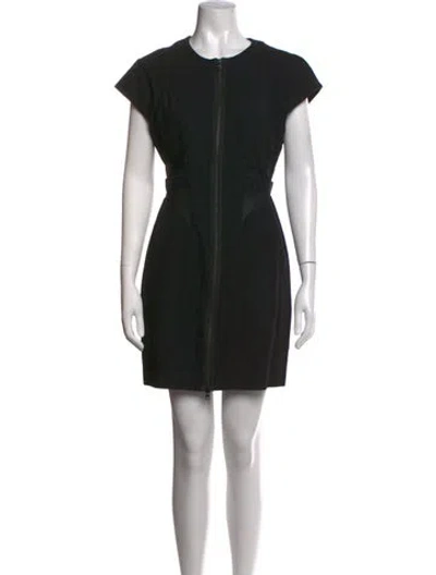 Pre-owned Allsaints Wool Mini Dress In Black