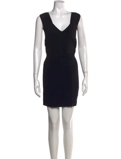 Pre-owned Allsaints Wool Mini Dress In Blue