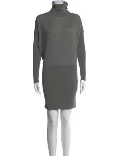 Pre-owned Allsaints Wool Mini Dress In Gray