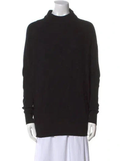Pre-owned Allsaints Wool Mock Neck Sweater In Black