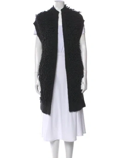 Pre-owned Allsaints Wool Mock Neck Sweater In Black
