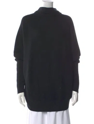 Pre-owned Allsaints Wool Mock Neck Sweater In Black