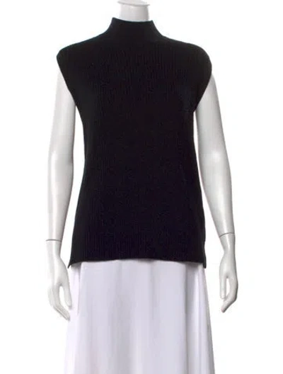 Pre-owned Allsaints Wool Mock Neck Sweater In Black