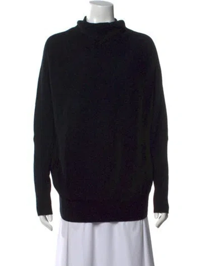 Pre-owned Allsaints Wool Mock Neck Sweater In Black