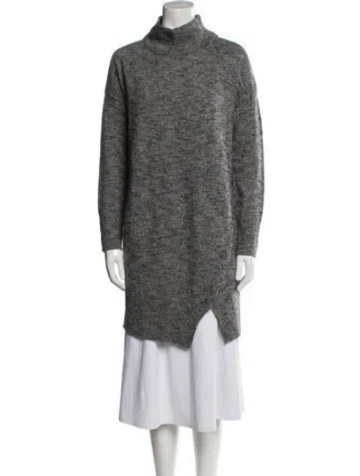 Pre-owned Allsaints Wool Mock Neck Sweater In Gray
