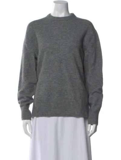 Pre-owned Allsaints Wool Mock Neck Sweater In Gray