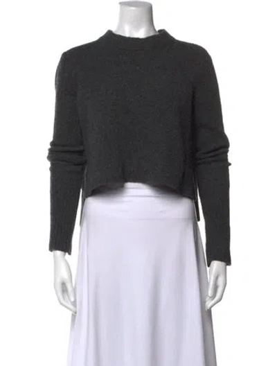 Pre-owned Allsaints Wool Mock Neck Sweater In Gray