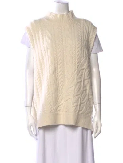 Pre-owned Allsaints Wool Mock Neck Sweater In Neutral