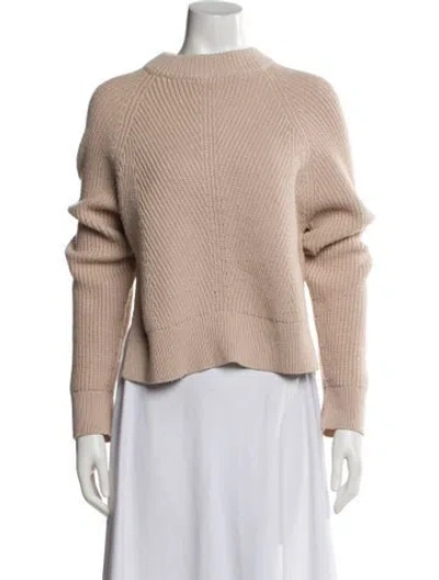 Pre-owned Allsaints Wool Mock Neck Sweater In Neutral