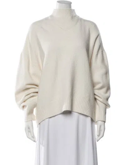 Pre-owned Allsaints Wool Mock Neck Sweater In Neutrals