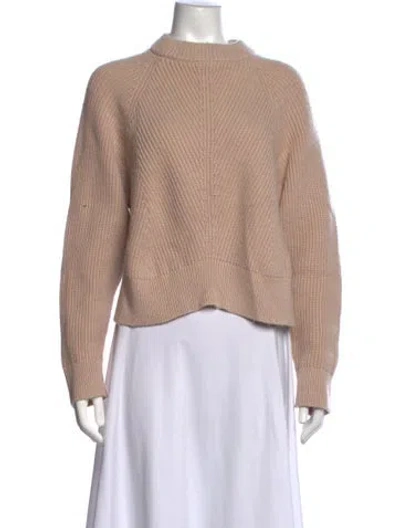 Pre-owned Allsaints Wool Mock Neck Sweater In Neutrals