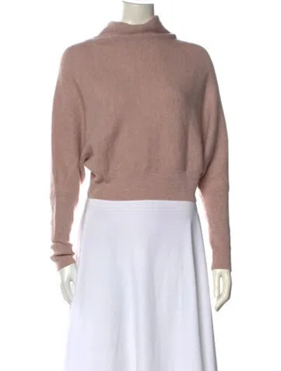 Pre-owned Allsaints Wool Mock Neck Sweater In Pink