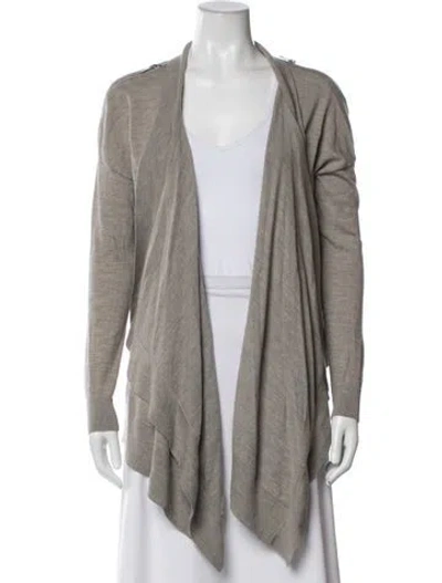 Pre-owned Allsaints Wool Open Front Sweater In Neutrals