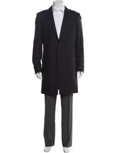 Pre-owned Allsaints Wool Overcoat In Black