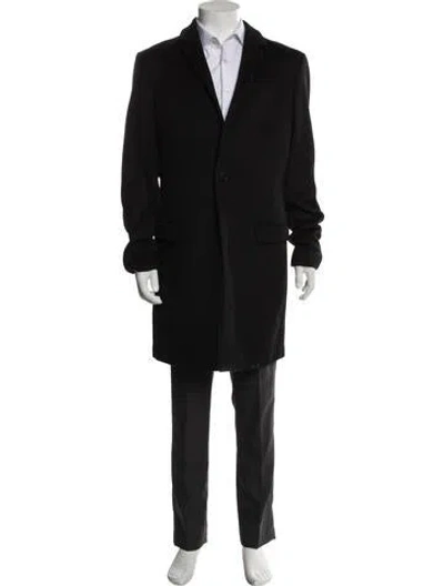Pre-owned Allsaints Wool Overcoat In Black