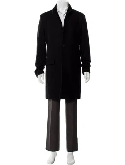 Pre-owned Allsaints Wool Overcoat In Black