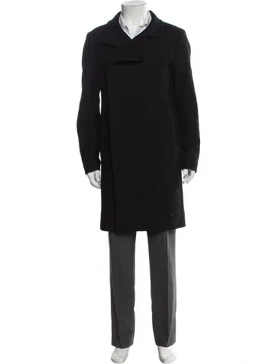 Pre-owned Allsaints Wool Overcoat In Black