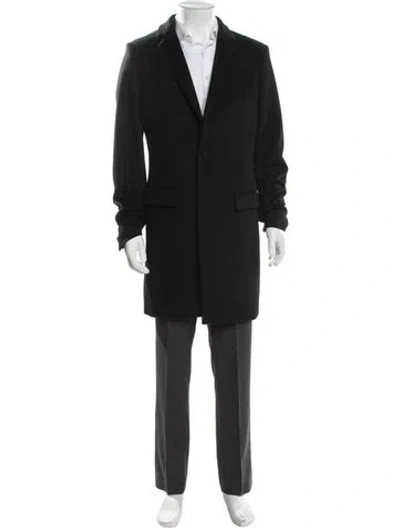 Pre-owned Allsaints Wool Overcoat In Black