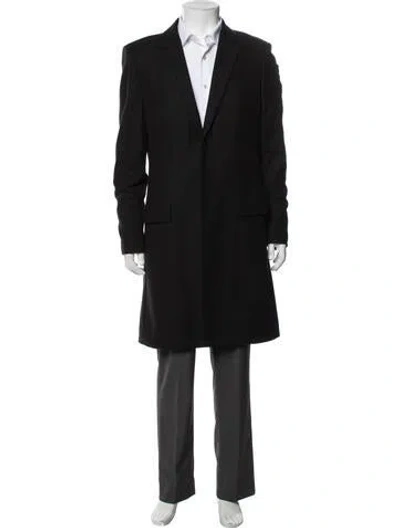 Pre-owned Allsaints Wool Overcoat In Black